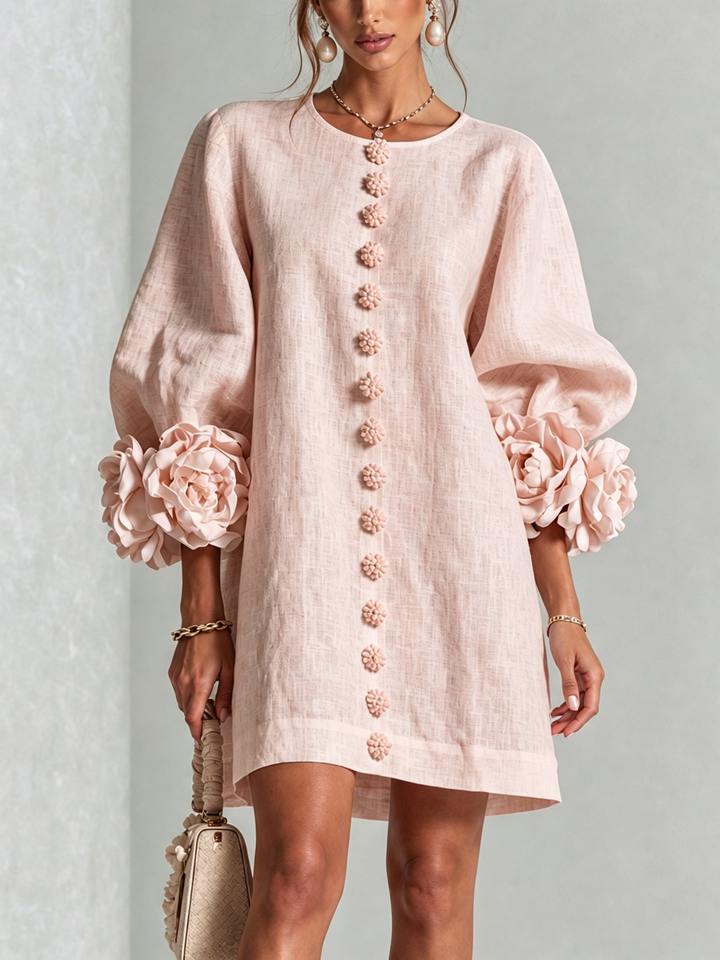 Jocelyn – Mini Dress with Floral Edge Detail