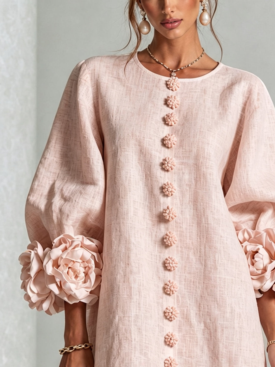 Jocelyn – Mini Dress with Floral Edge Detail