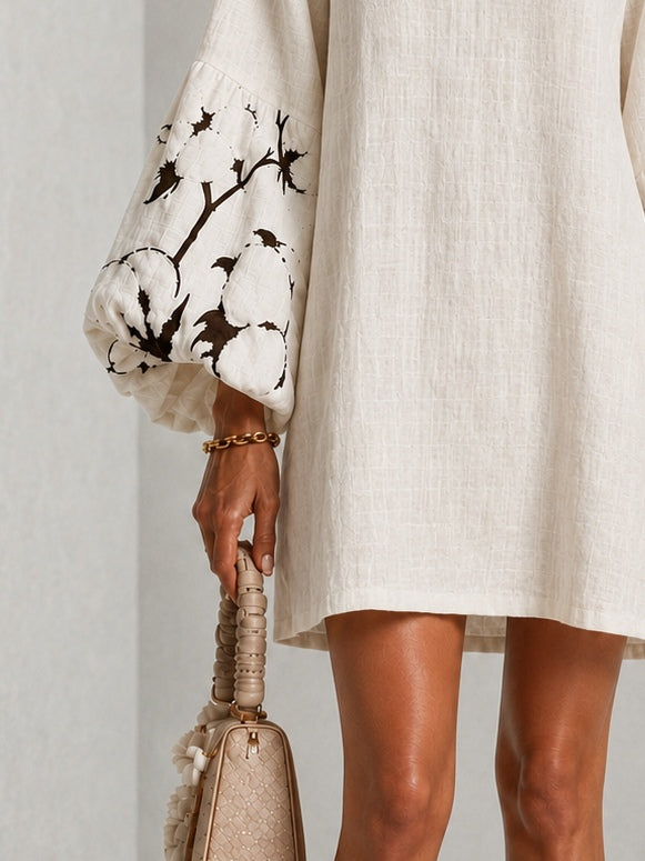 Annabel – Floral Puff-Sleeve Mini Dress