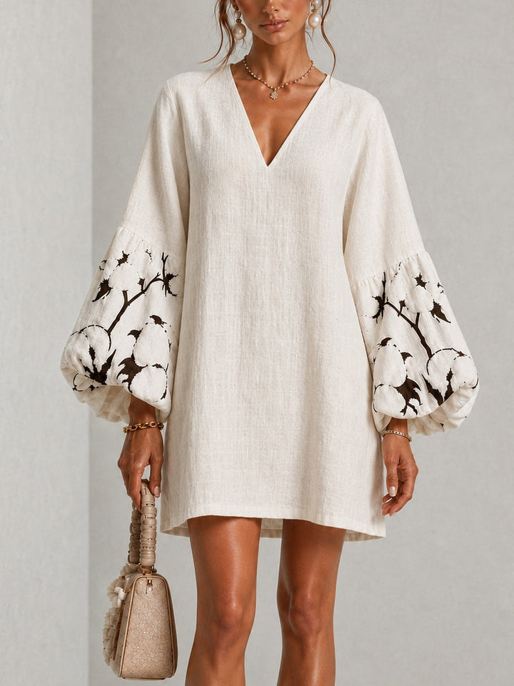 Annabel – Floral Puff-Sleeve Mini Dress