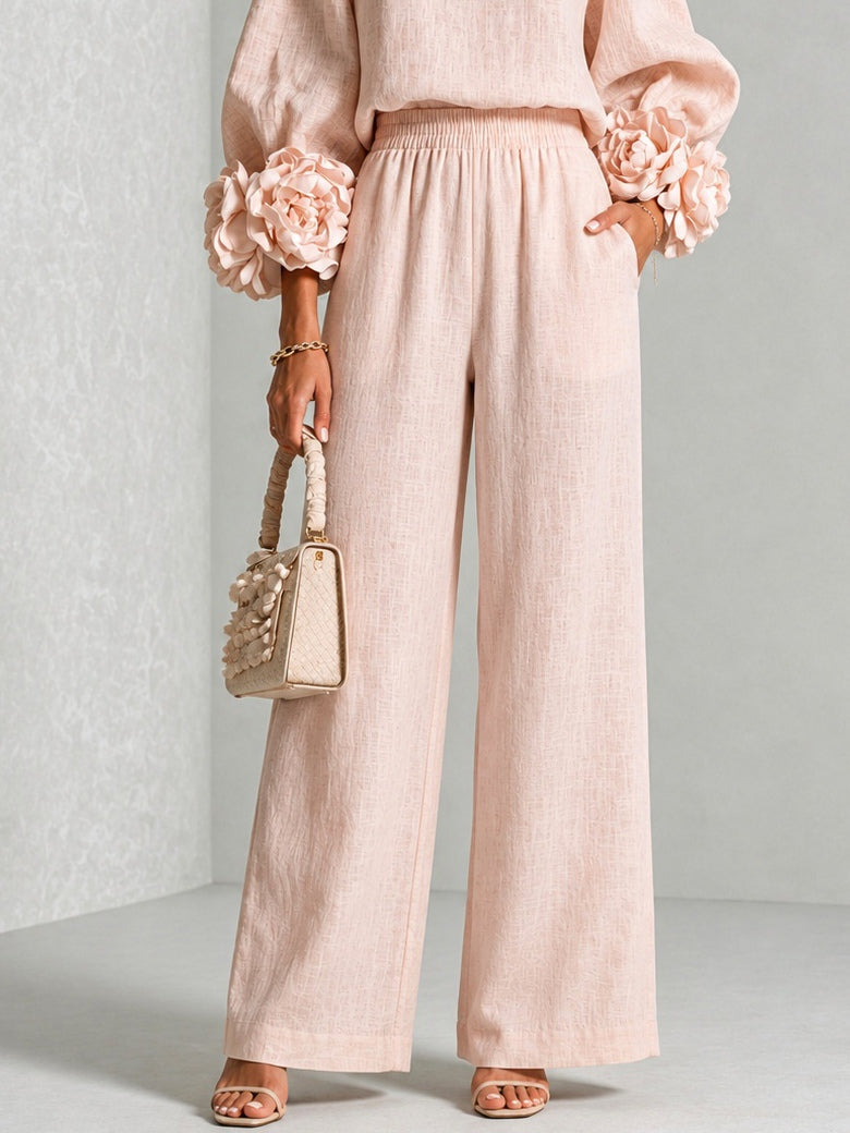 Callie – Floral Print Cuff Sleeve Two-Piece Set