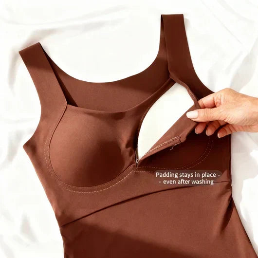 Cleo – Seamless Stretch Tank Bra with Support