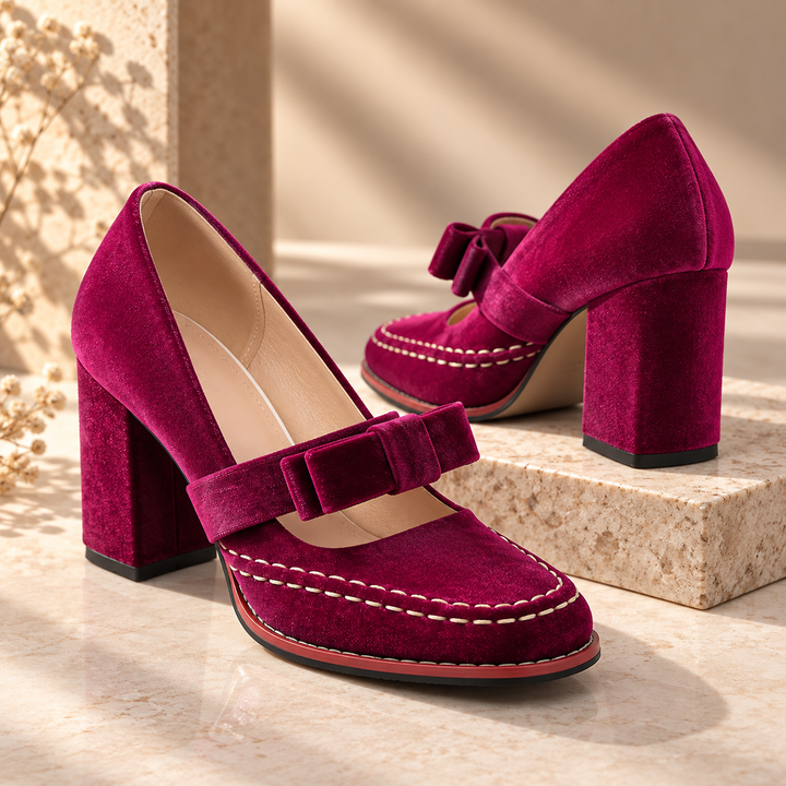 Cassie – Plush Velvet Mary Jane Heels