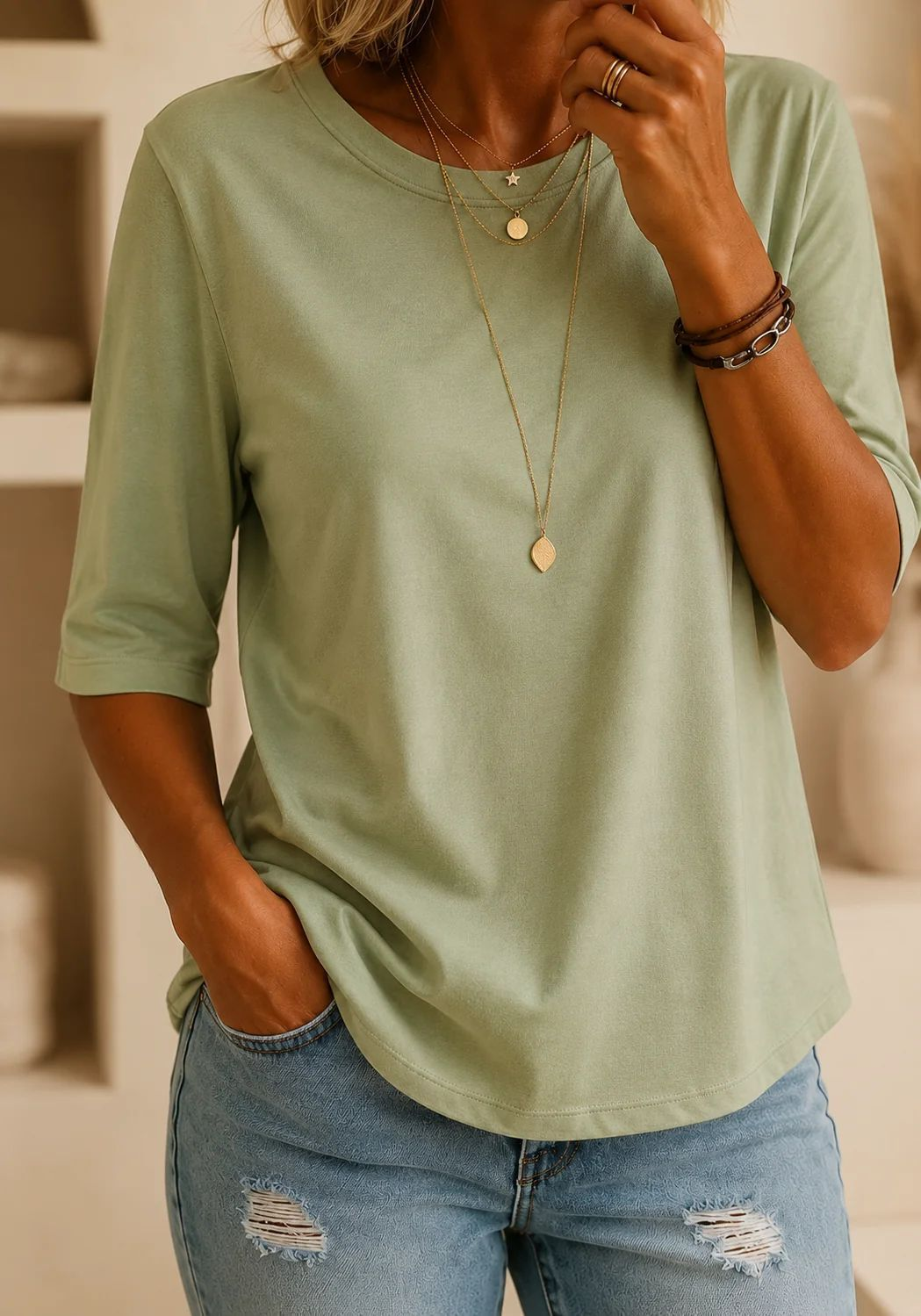 Rae | Relaxed Everyday Half-Sleeve Tee