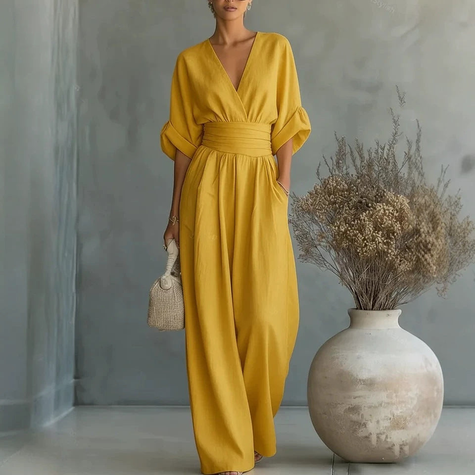 Felicity – Breezy Wide-Leg Linen Jumpsuit