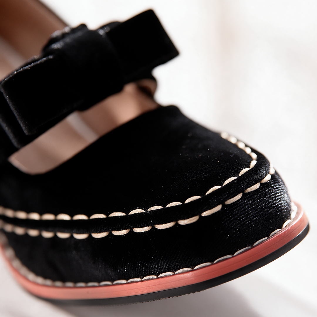 Cassie – Plush Velvet Mary Jane Heels