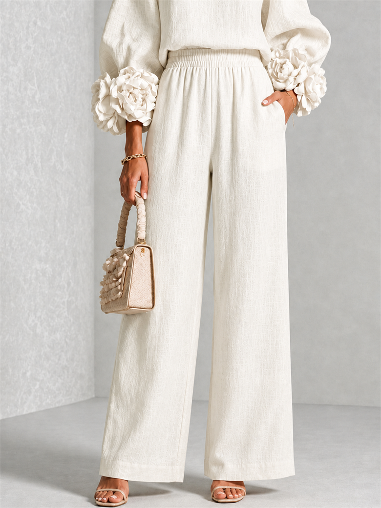 Callie – Floral Print Cuff Sleeve Two-Piece Set