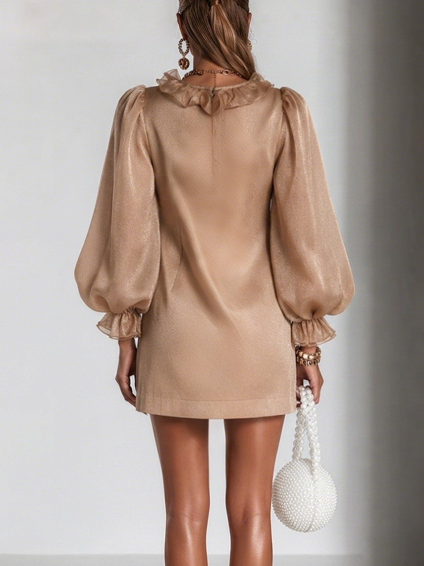 Ivy – Mini Dress with Ruffle Puff Sleeves